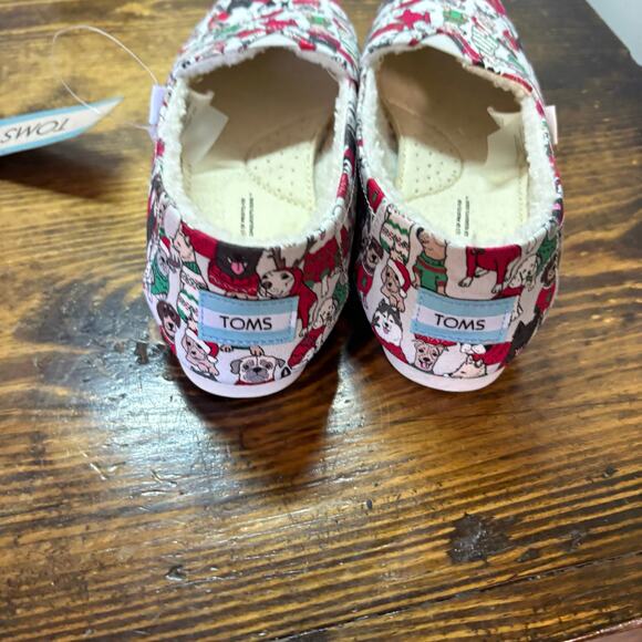 Toms Christmas Dogs Slip On Shoes Size 6 - Picture 5 of 7